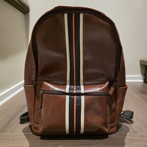 Fossil Brown Leather Backpack
